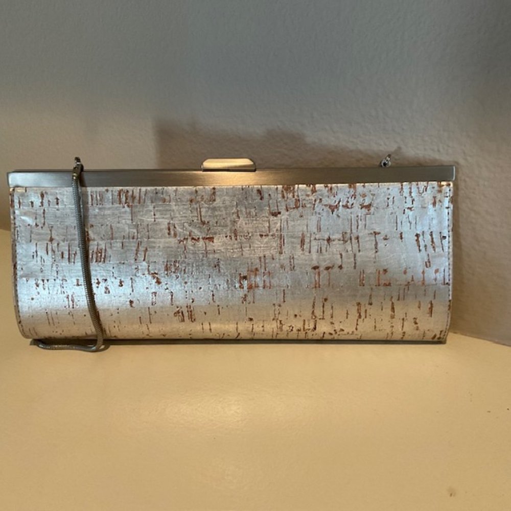 Banana Republic Silver Clutch
